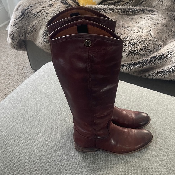 Frye Melissa Wide Calf Leather Boots - Picture 1 of 12
